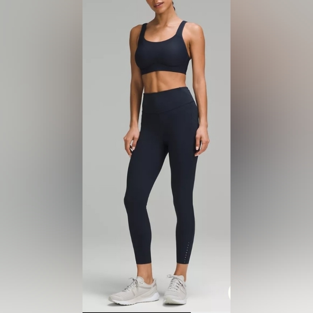 Lululemon Run Times Bra High Support True Navy Size 34DD